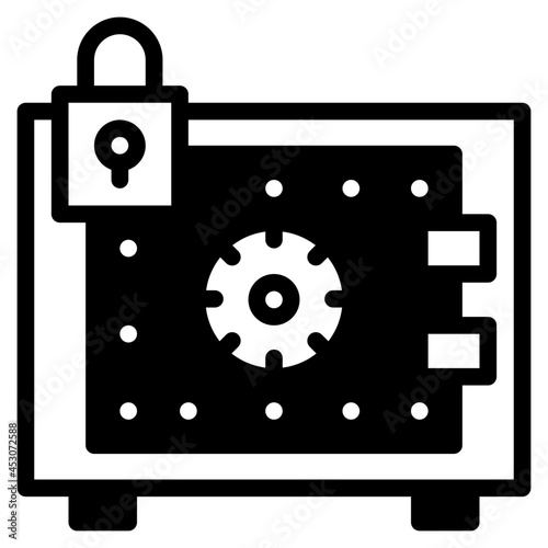 safebox glyph icon