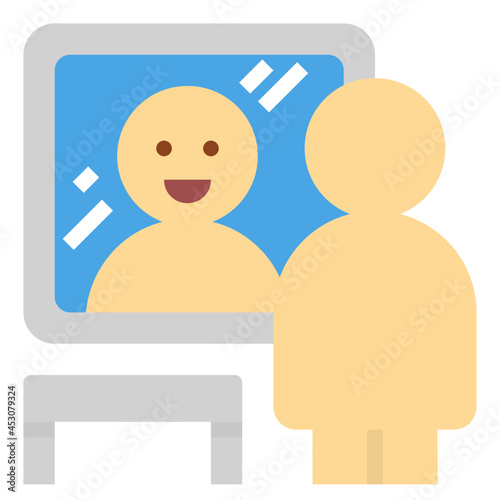 self awareness flat icon