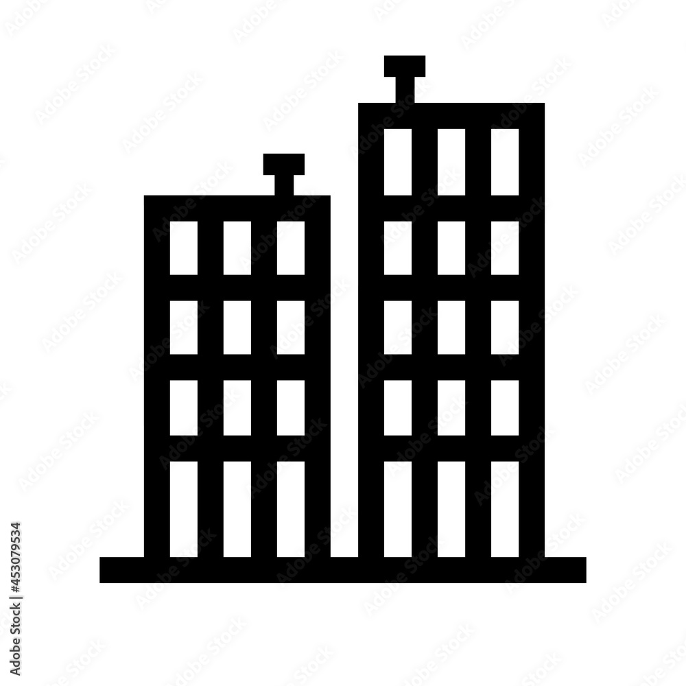 Building icon vector set. House illustration sign collection. skyscraper sign or symbol.