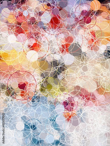 Graphical Abstract Painting Art Background Texture,Abstract Colorful Geometrical Artwork Poster,Modern Conceptual Art,3D Rendering,3D Illustration