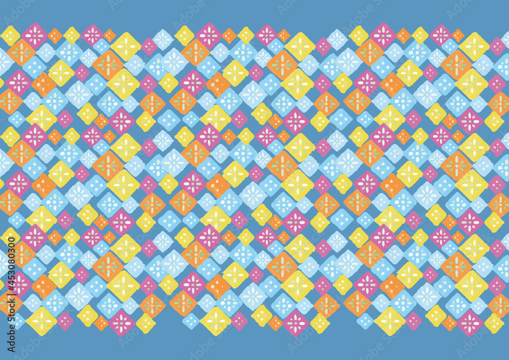 エスニック 北欧風 レトロポップ 線 枠 背景素材 Stock Vector Adobe Stock