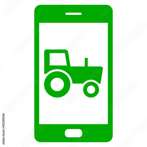 Traktor und Smartphone