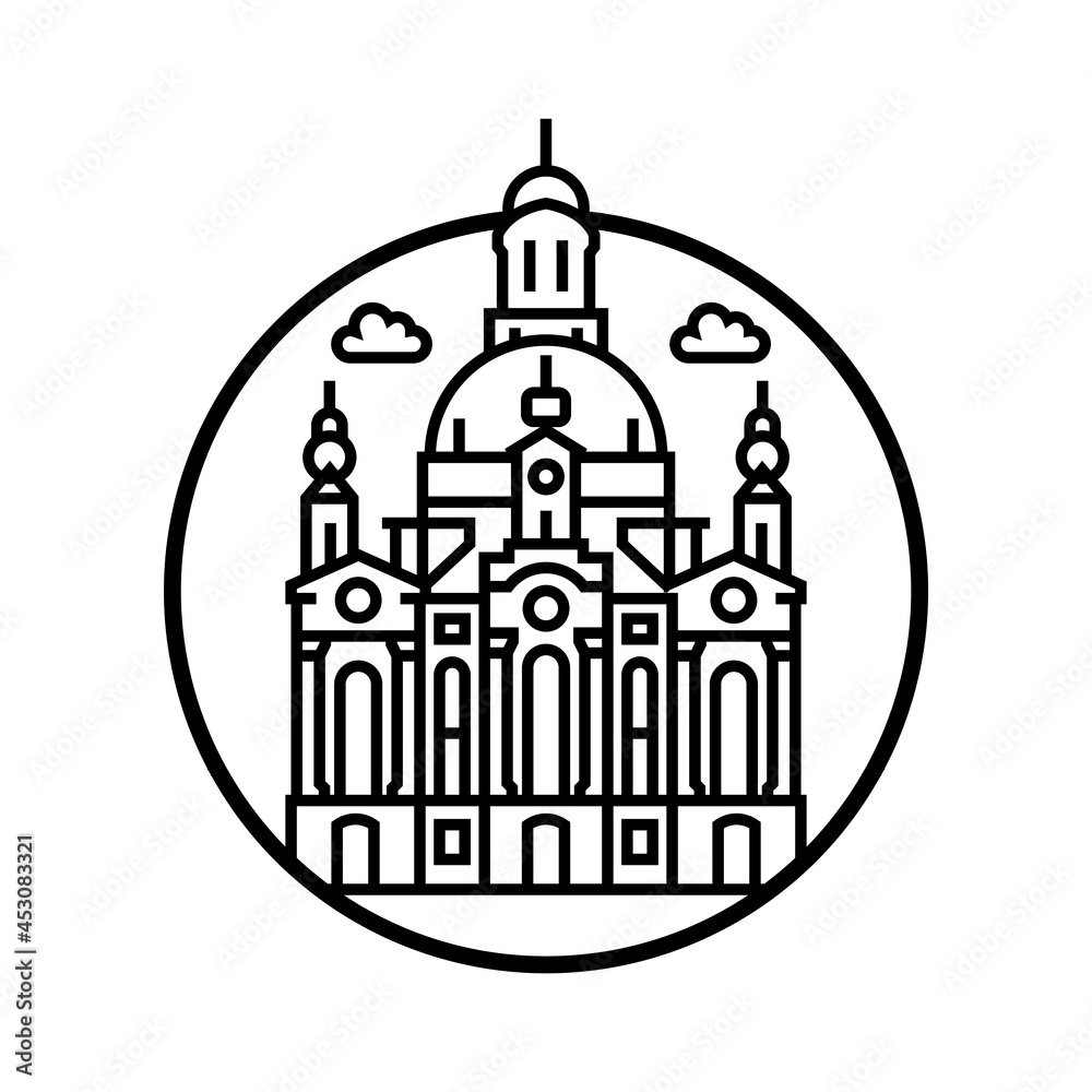 World famous building - Frauenkirche Dresden