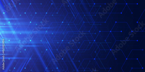 Futuristic global digital big data connection technology abstract background vector illustration