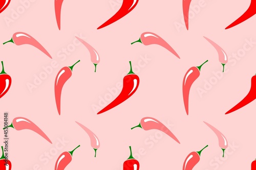 Red Chili Seamless Pattern Design