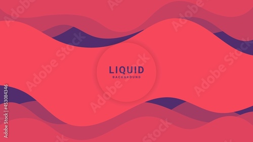 Abstract Minimal Pink Liquid Flowing Wave Background. Good For Banner, Frame Or Motion Template
