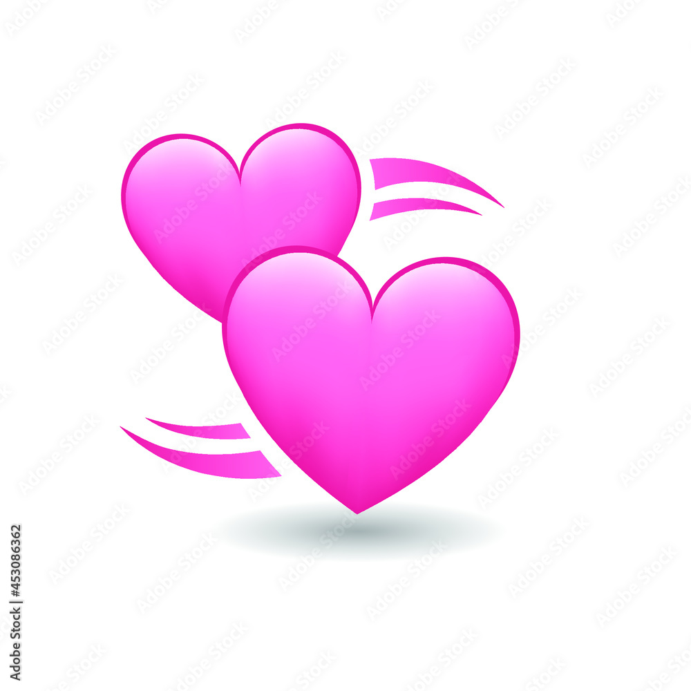 Vecteur Stock Heart Love Emoji Icon Object Symbol Gradient Vector Art ...