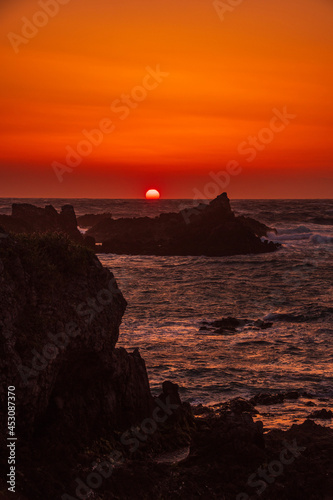 sunset over the sea