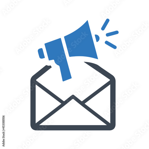 Email marketing icon. Vector and glyph