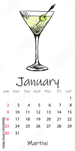 Wall calendar. 2022 Yearly Planner with November. Good organizer and schedule. Stock vector illustration.