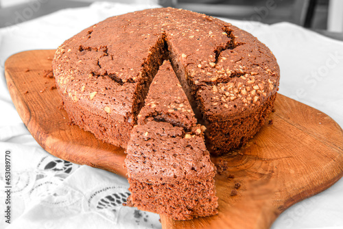 Homemade Cocoa and Hazelnut Cake