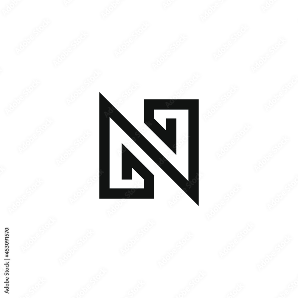 Initial N letter with line art design for building or business name logo design vector Initial N letter with line art design for building or business name logo design vector