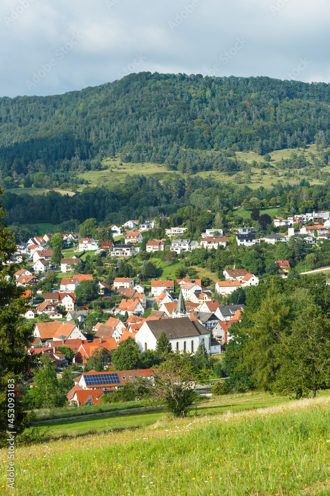 Landschaft der Gemeinde Jungingen auf der Schwäbischen Alb (Hohenzollern)