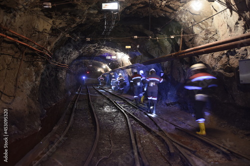 Iron Ore Mine in Ukraine, underground,  photo