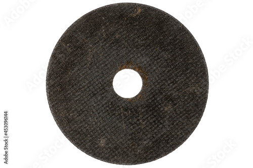 Grinding wheel on a white background. Disc for grinding machine. Isolate on white.