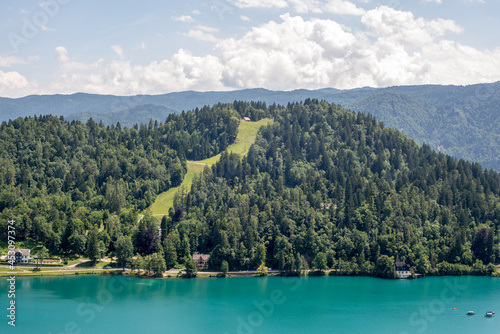Straza ski slope in the summer near Lake Bled,Slovenia © Cavan