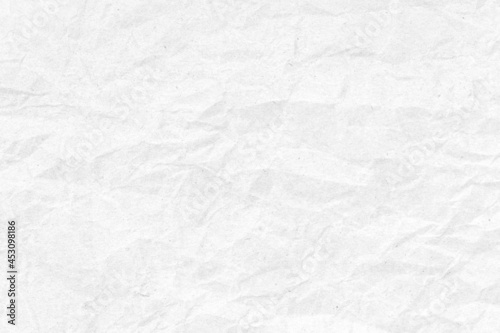 Wrinkled White paper texture background. Full frame