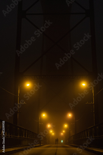 Walking in the fog. mystery and rain in porto.