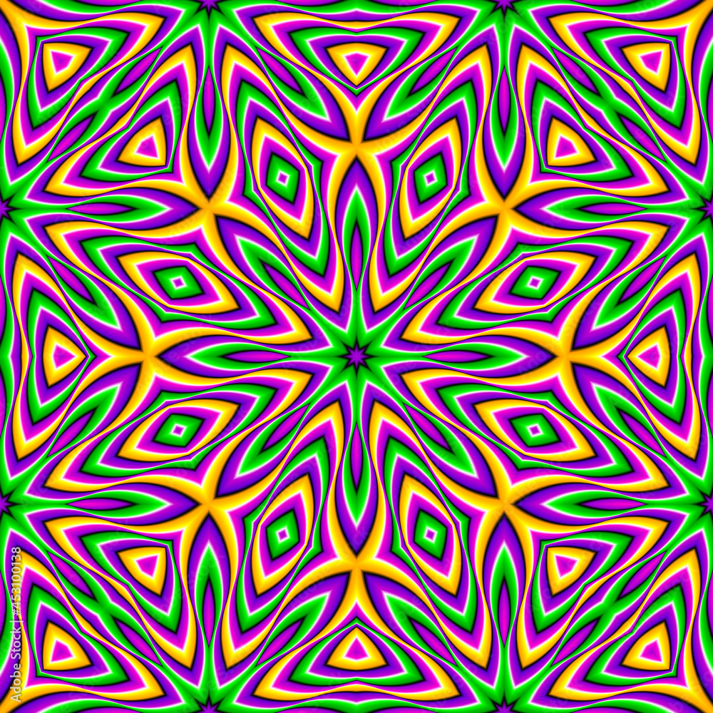 Colorful stars. Optical illusion of movement. Seamless pattern. Colorful stars. Optical illusion of movement. Seamless pattern.