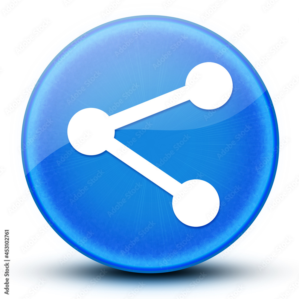 Social media link eyeball glossy blue round button abstract Social media link eyeball glossy blue round button abstract