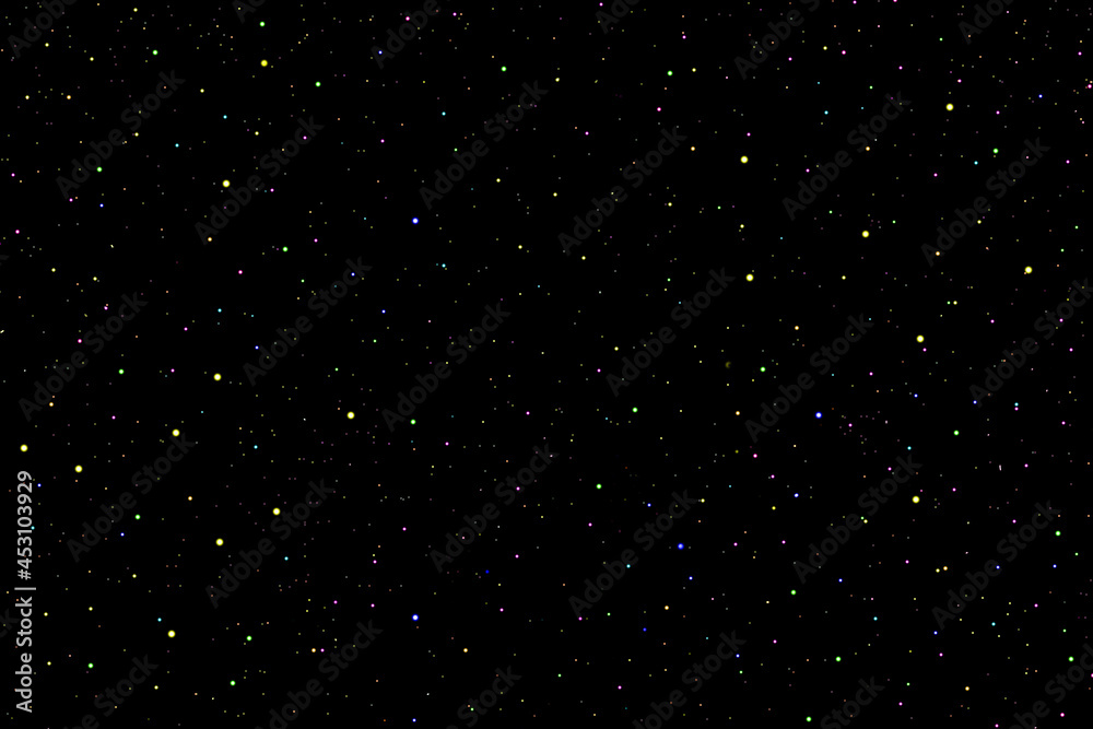 Colourful starry night sky.  Galaxy space background. 