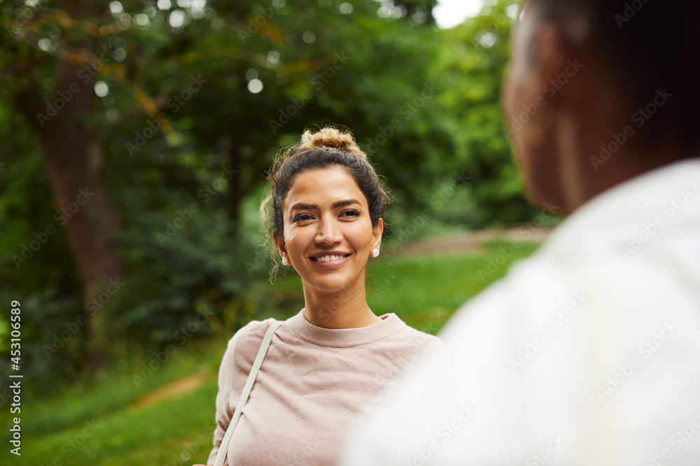 Smiling woman looking away Smiling woman looking away