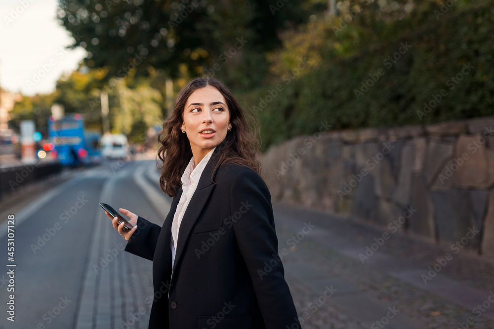 Businesswoman looking away