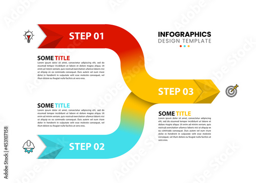 Infographic design template. Creative concept with 3 steps