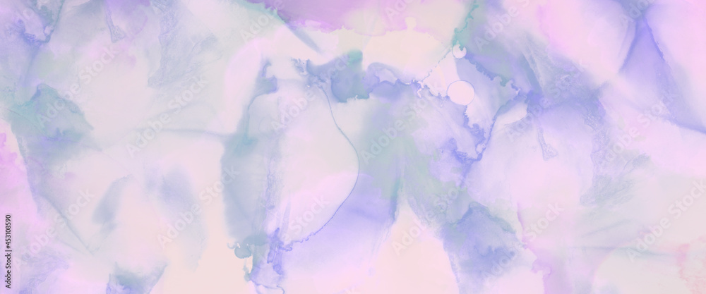 Blue and purple watercolor with splash paint texture or grunge background