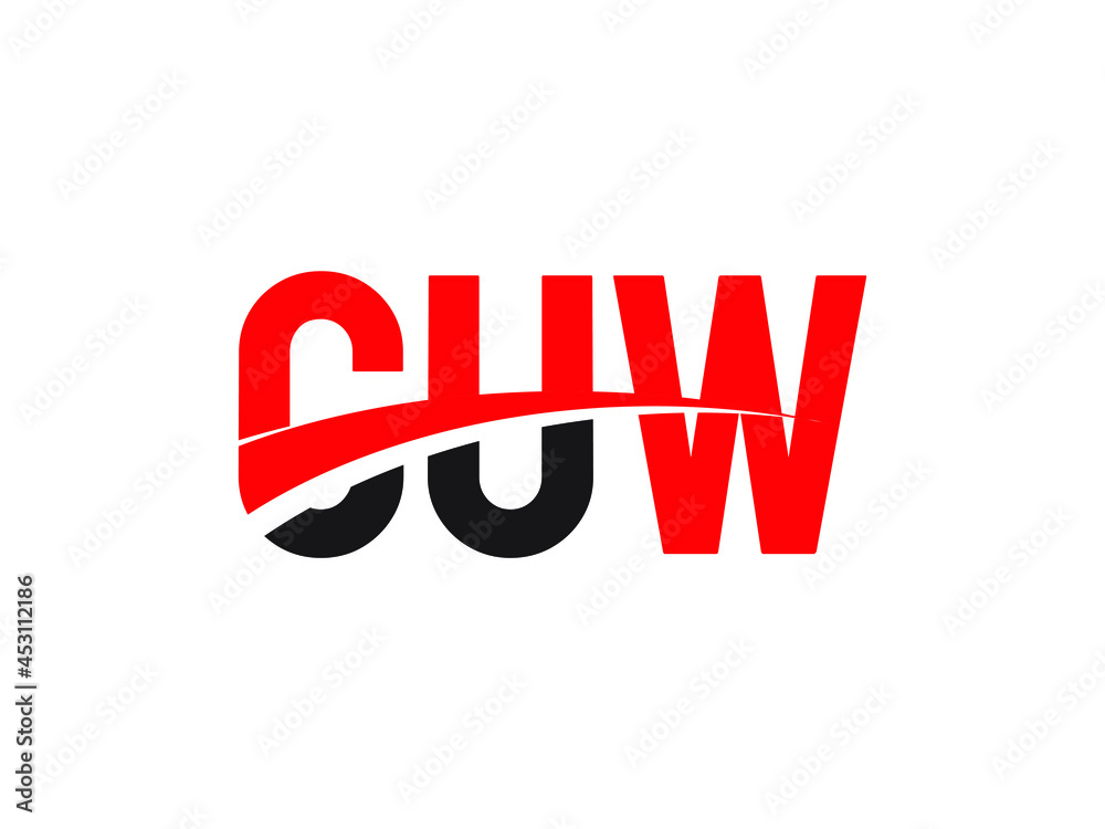 CUW Letter Initial Logo Design Vector Illustration