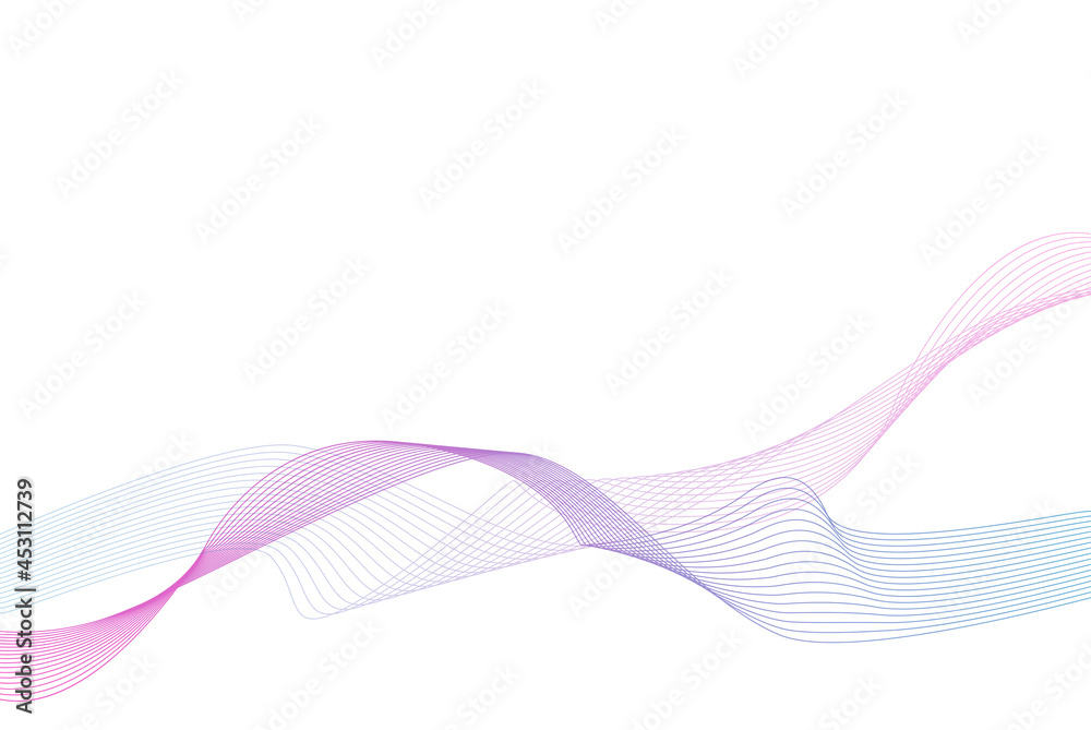 Abstract wavy background. Colorful wave lines. Curved wavy line. Element for design. Vector Eps.10