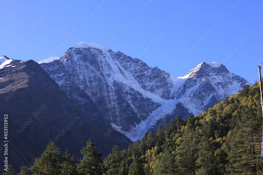 View of the mountain donguz-orun from Terskol View of the mountain donguz-orun from Terskol