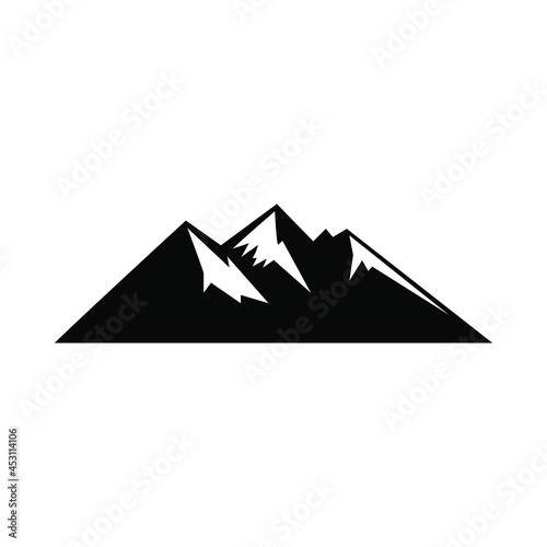 Mountains icon vector set. hike illustration sign collection. wild nature symbol or logo.