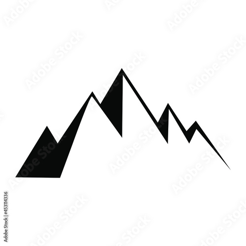 Mountains icon vector set. hike illustration sign collection. wild nature symbol or logo.