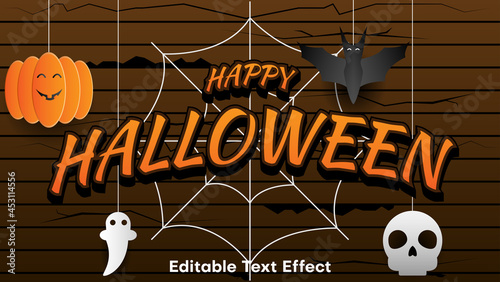 halloween editable text style effect