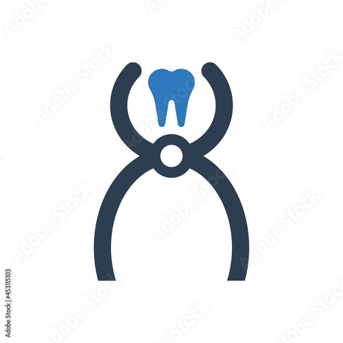 Dental Forceps Icon - Tooth Pulling Tool Icon