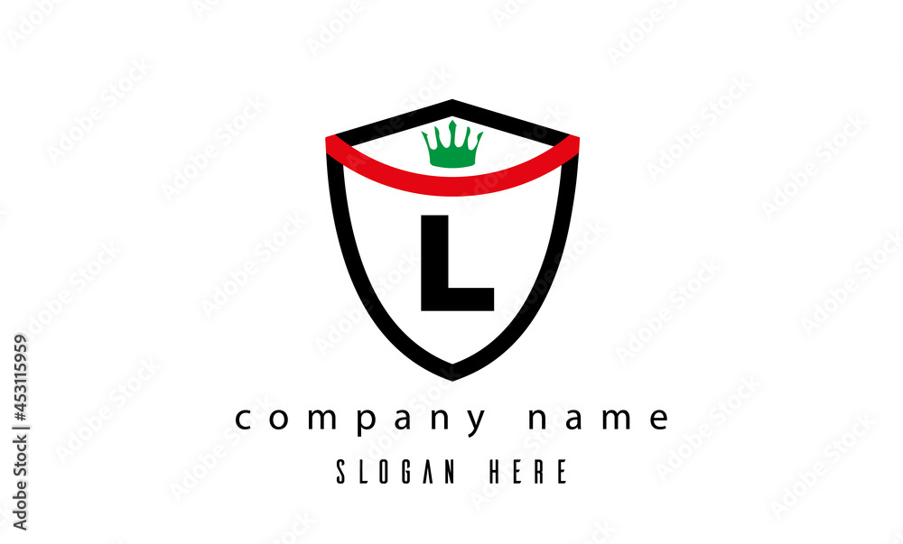 L king shield single latter logo L king shield single latter logo