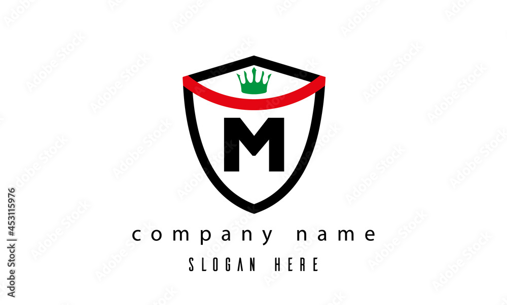 M king shield single latter logo M king shield single latter logo