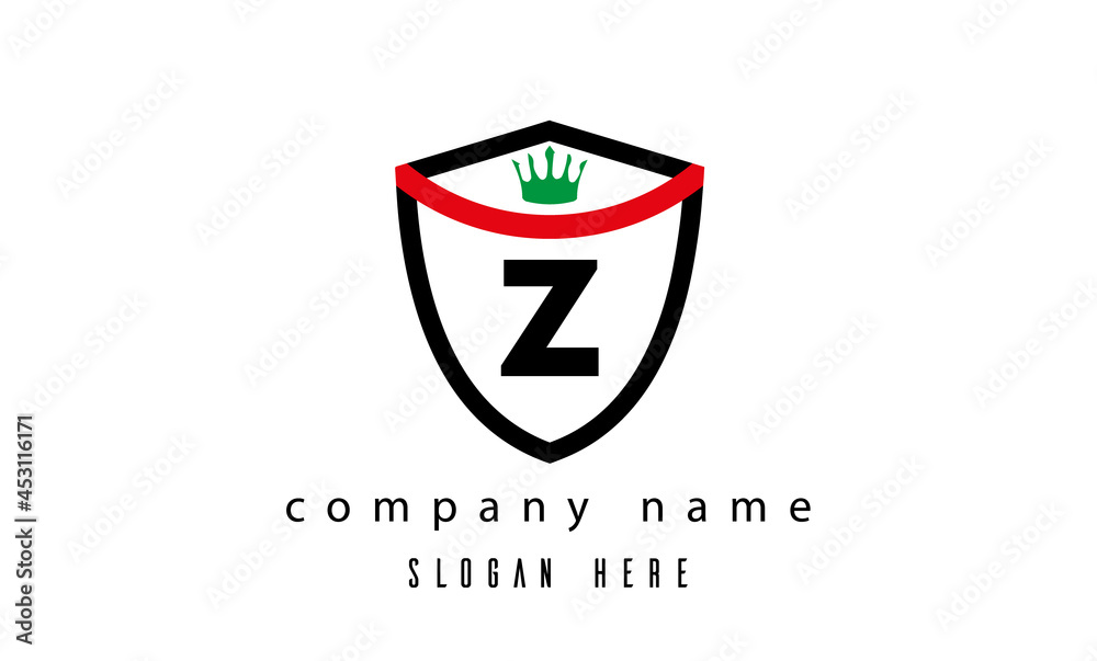 Z king shield single latter logo