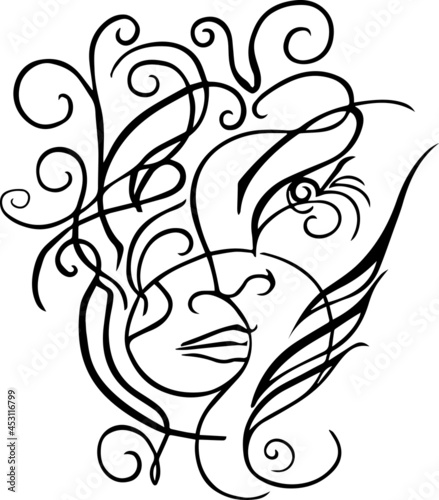 The glance tattoo simple vector illustration