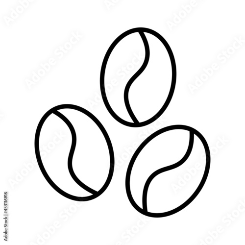 Monochrome coffee beans icon vector illustration grains ingredient for preparation hot beverage