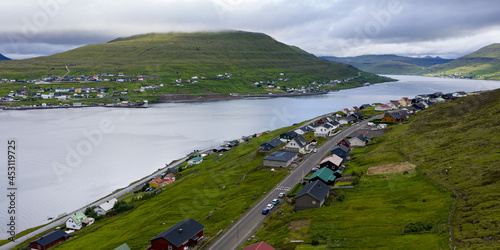 FarOe islands from sky, summer 2021
