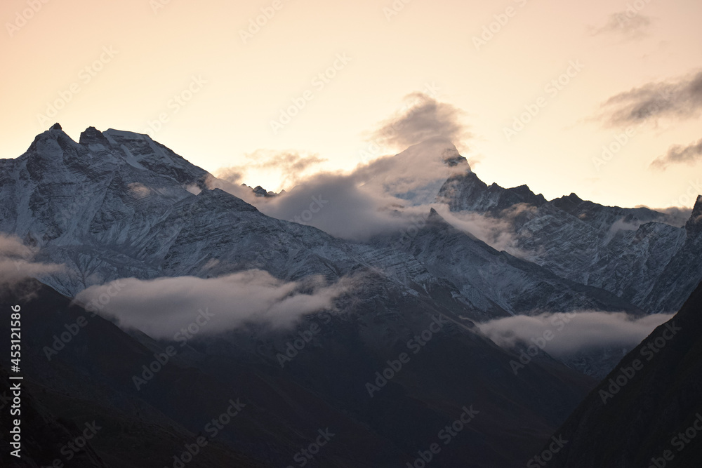 clouds on mountains