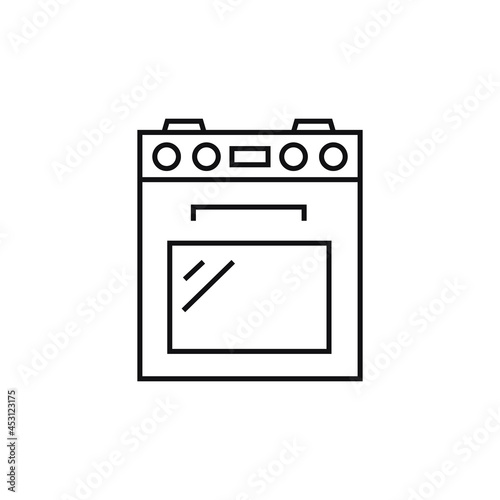 Stove or oven line icon