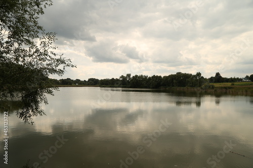 Summer landscape of the lake