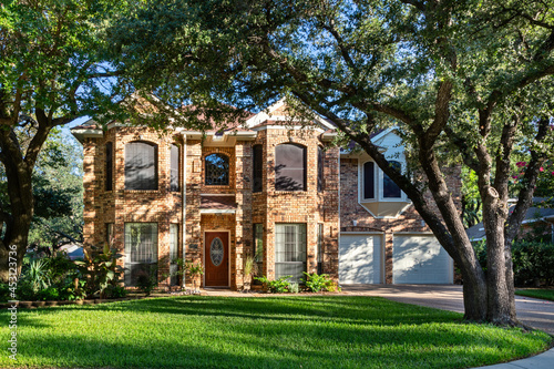 Exterior of a single family home in Texas, USA