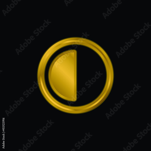 30 Minutes gold plated metalic icon or logo vector