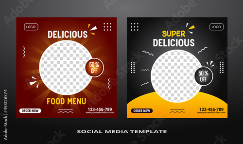 Food social media banner post template