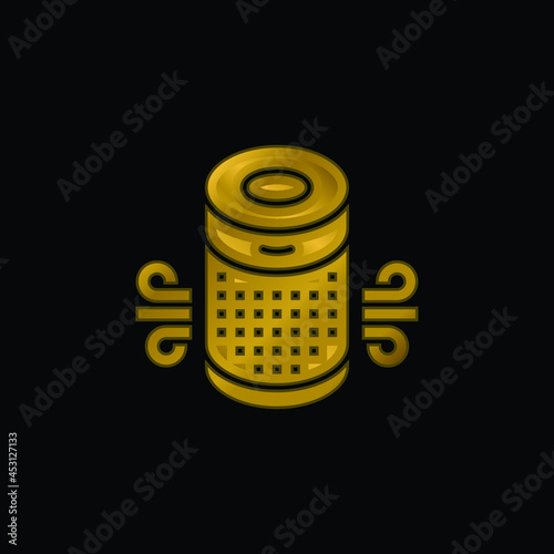Wallpaper Mural Air Purifier gold plated metalic icon or logo vector Torontodigital.ca