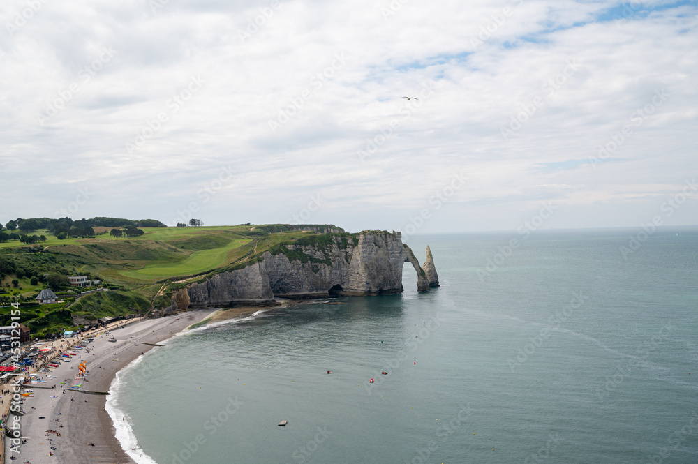 Etretat Frankreich Normandie Küstenlinie Kreidefelsen